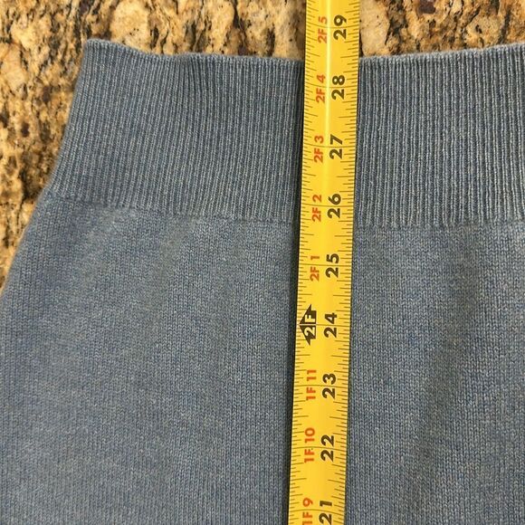 Alan Paine Vintage Cashmere V-neck Pullover Sweater In Blue Size XL - Picture 8 of 8